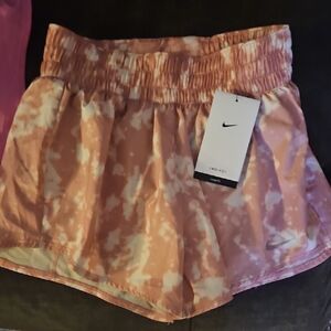 Nike Women's Pink Tie-Dye Shorts